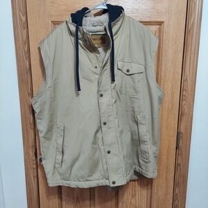 Venado Men's Size 3XL Concealed Carry Hooded Vest Sherpa Lined